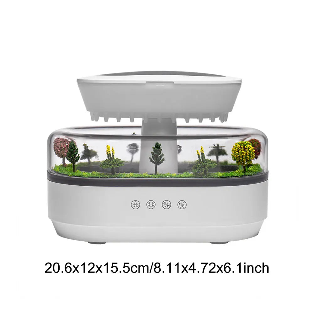 RainCloud Ultrasonic Aroma Humidifier Colorful Light Water Drip Micro Landscape Essential Oil Diffuser Home Cool Mist Humidifier