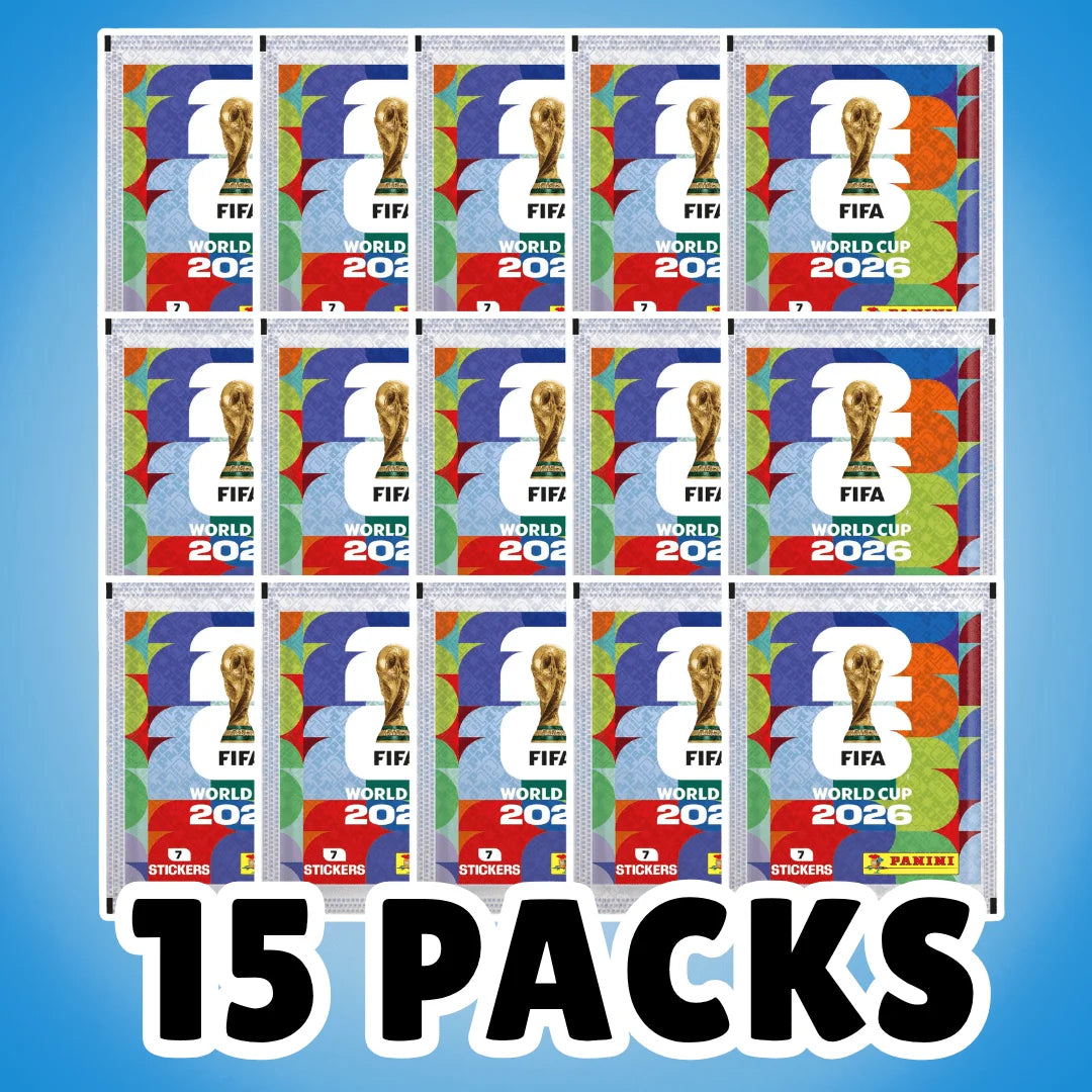 Panini FIFA  Official 2026 World Cup Collectible Stickers  5/10/15 Packs (7 Stickers Per Pack) Sticker Album