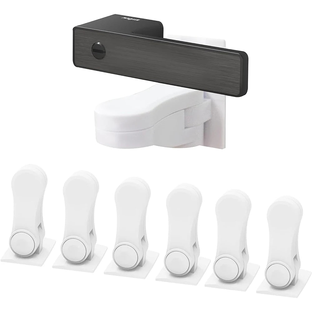 Child Proof Door Lever Lock Baby Safety Door Handle Lock with 3M Adhesive No Drilling Needed Minimalist Design for Home Security