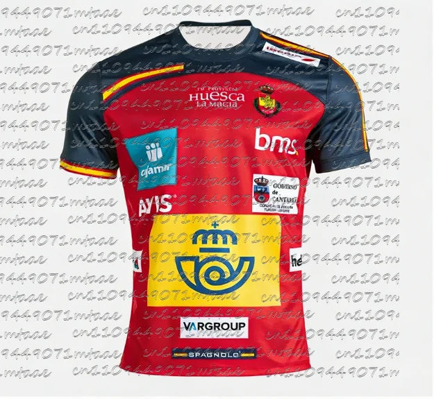 2026 Men Kids Clothes Team Male Top Away Spanish Royal Breathable Train Sportswear Home T Shirt Away Tee Handball Jersey Gift
