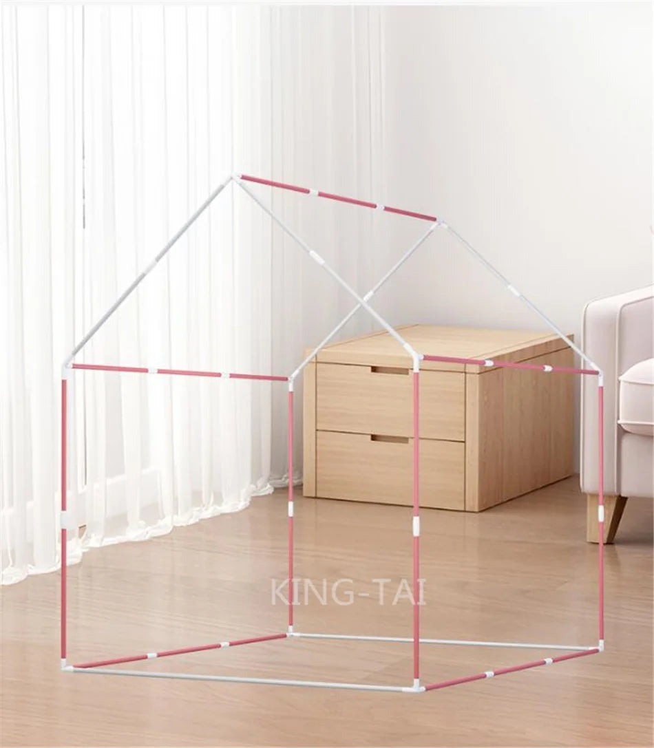 Kid Toys Tent Princess Castle Play House Cubby Children Small House Folding indoor Play tent Baby Tent Metal Frame No Light Ball