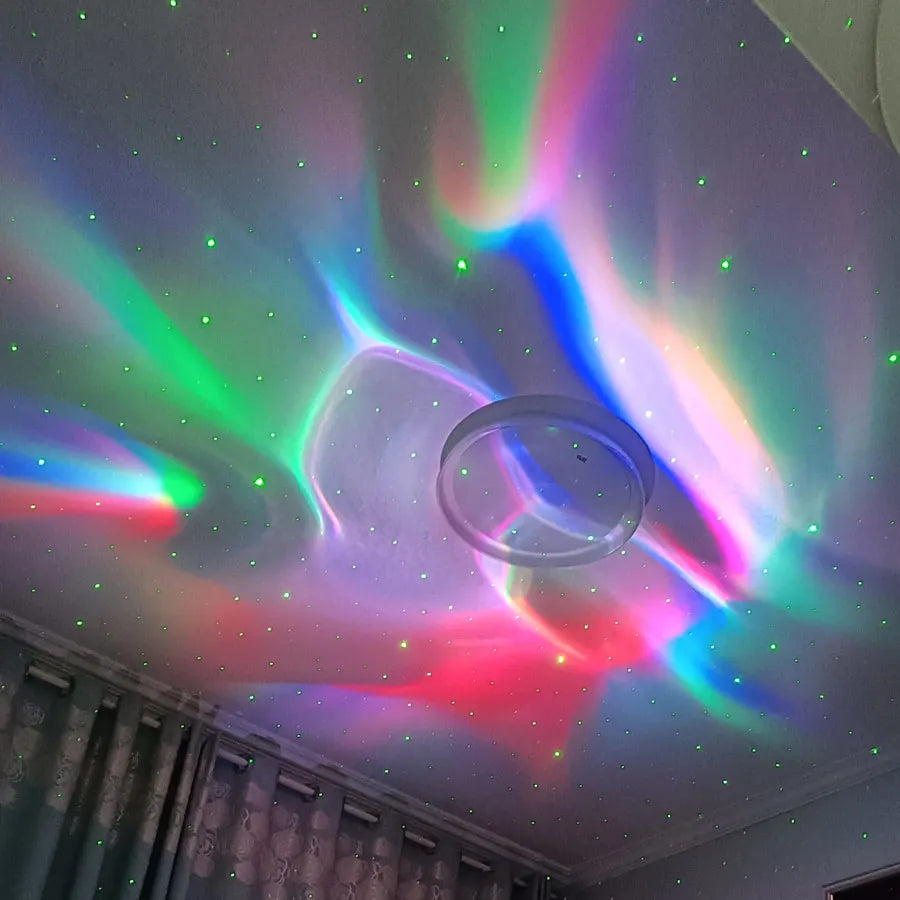 SA204 RGB LED Motive Aurora Projector Night Green Laser Sky Stars Disco Light Nebula Cloud Christmas Children Bedroom Stage Lamp