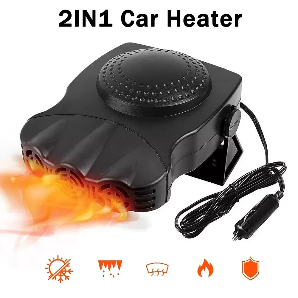 12V Car Electric Heating Fan Multifunctional Car Windshield Defroster Defogging Defrosting Heating Fan Car Heating Accessories