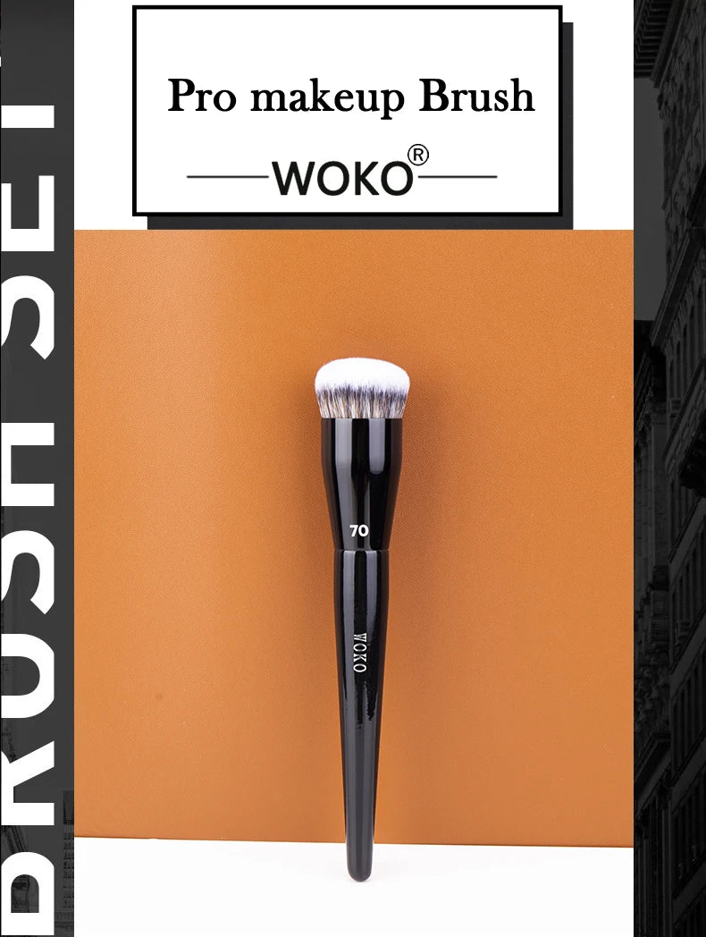 70 Pro Big Foundation Brush Cream Foundation Makeup Brush Chubby Professional Synthetic Hair Face Contour Foundation Makeup Tool