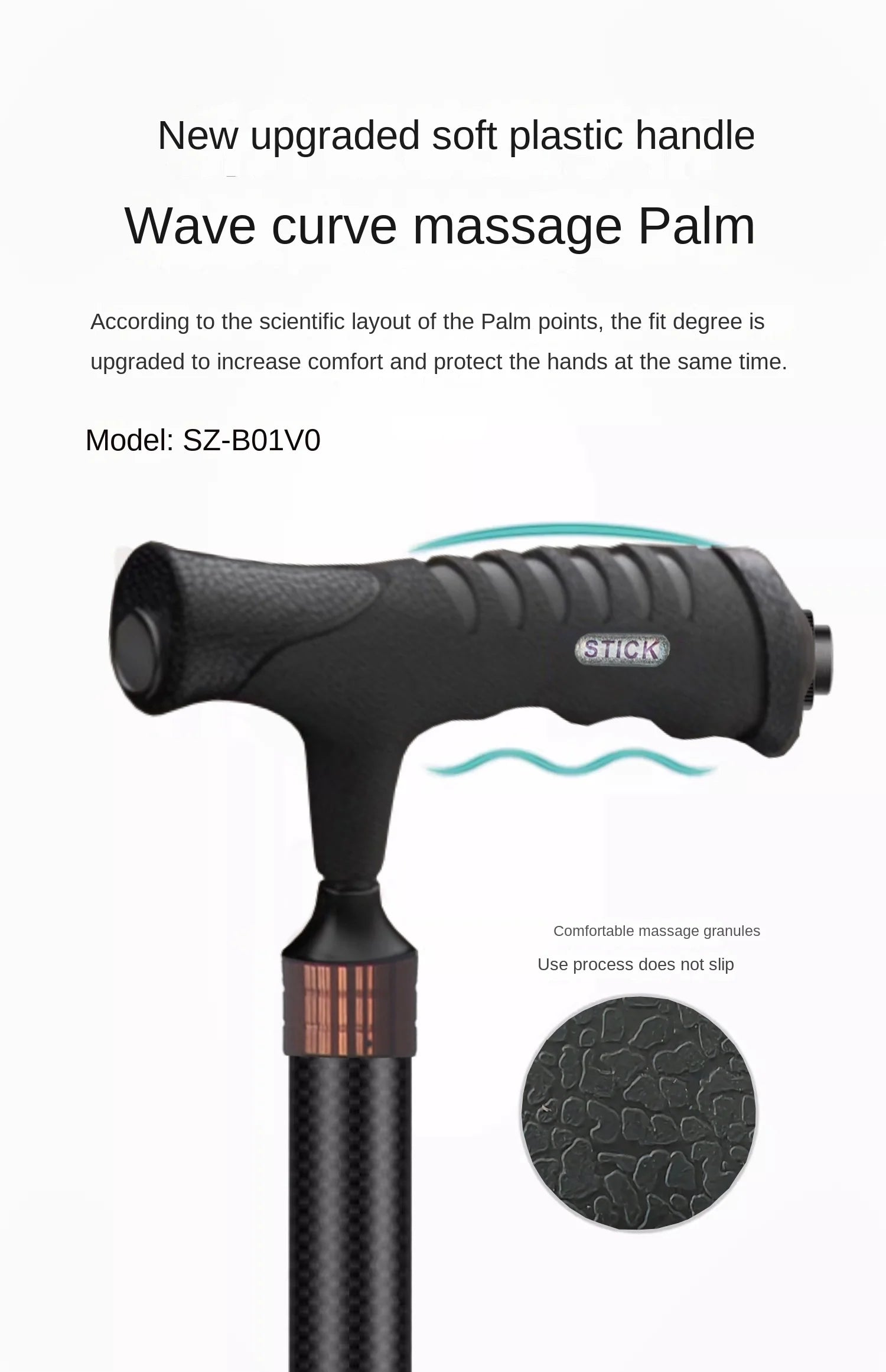 Carbon Fiber crutches for Walking Stick with Light Elderly Hiking Cane Night Lighting Stretchable cane with lamp for Walking Saf