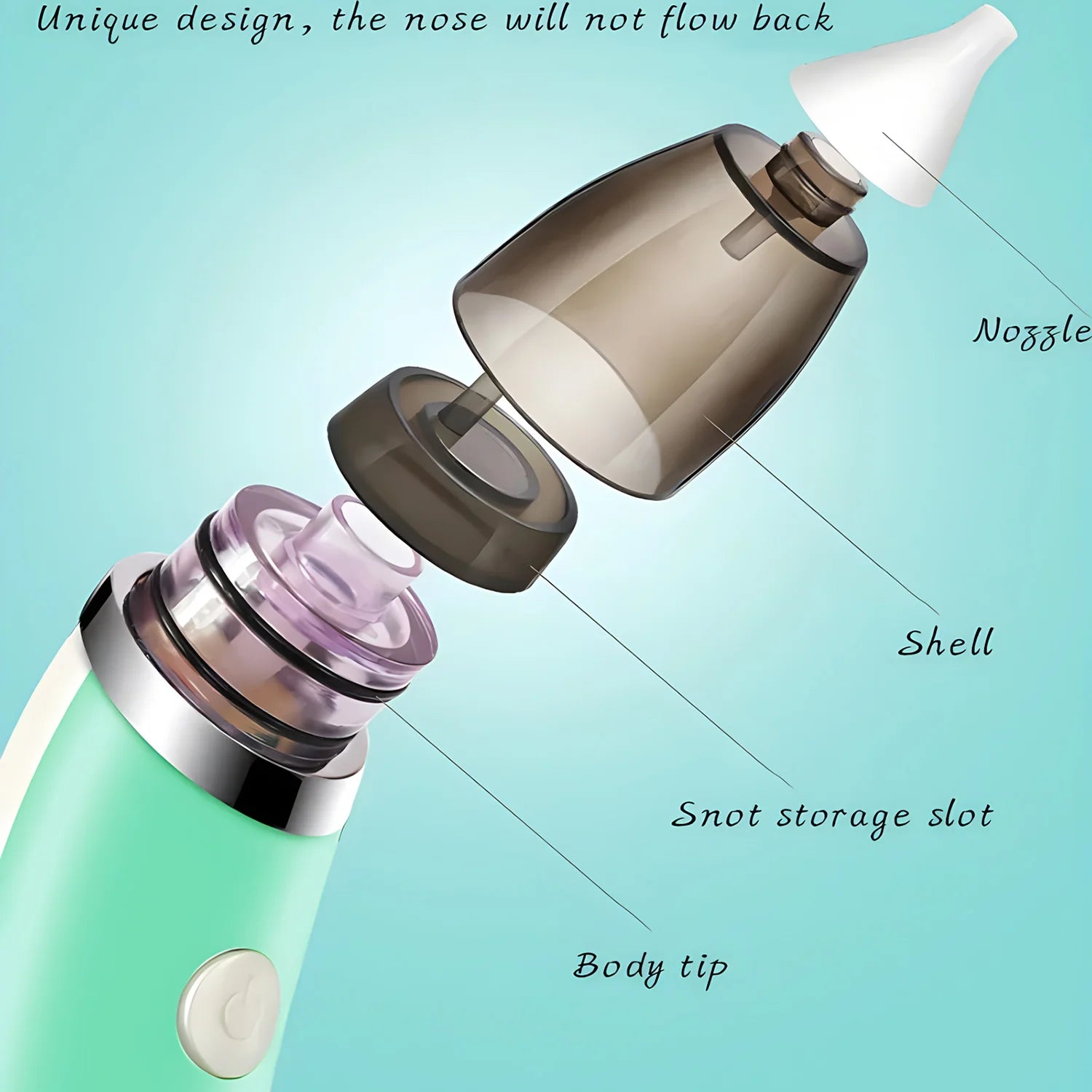 Nasal Aspirator Baby Electric Nose Cleaner Children Obstruction Rhinitis Cleaner Cleaning Booger Silicone  Suction Nozzle