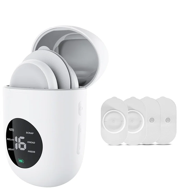 Wireless Muscle Stimulator TENS Unit LED-Display, 16 Intensity Settings For Pain Relief, Rechargeable EMS Machine