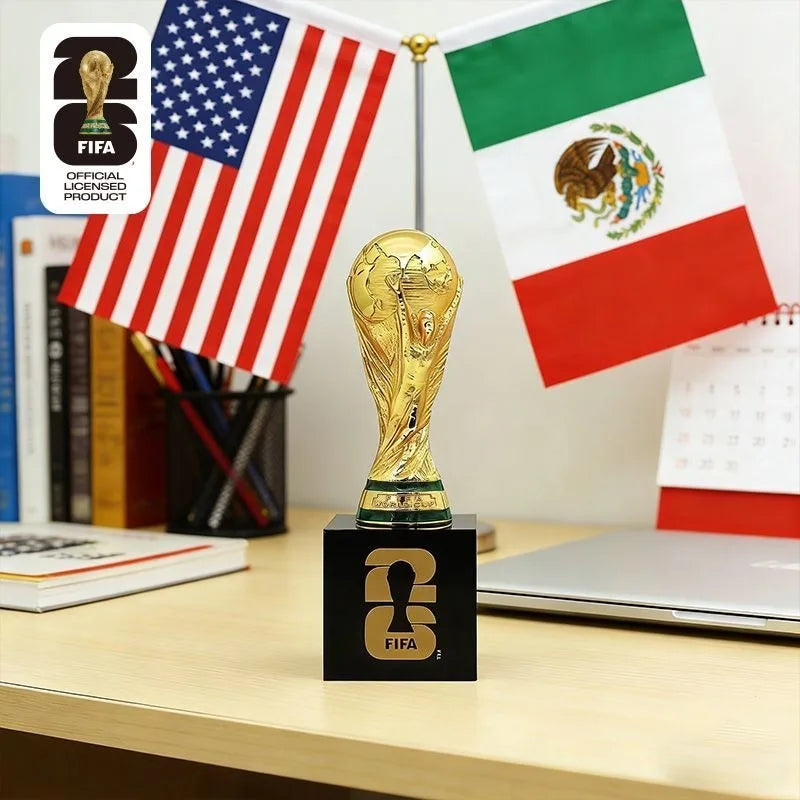 FIFA Official Licensed 2026 World Cup 3DTrophy Replica Golden Jules Rimet Trophy Black Base Football Fans Collectible Desk Decor