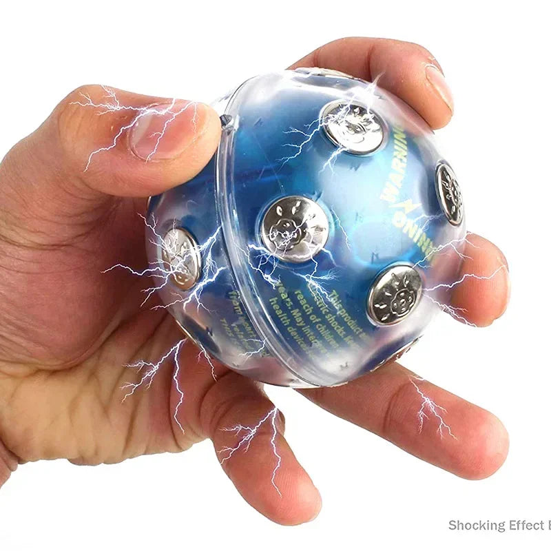 Novelty Toy Safe Electric Shocking Ball Shock Glowing Ball Stress Relief Auto Off Prank Trick Magnetic Ball Holiday Party Game