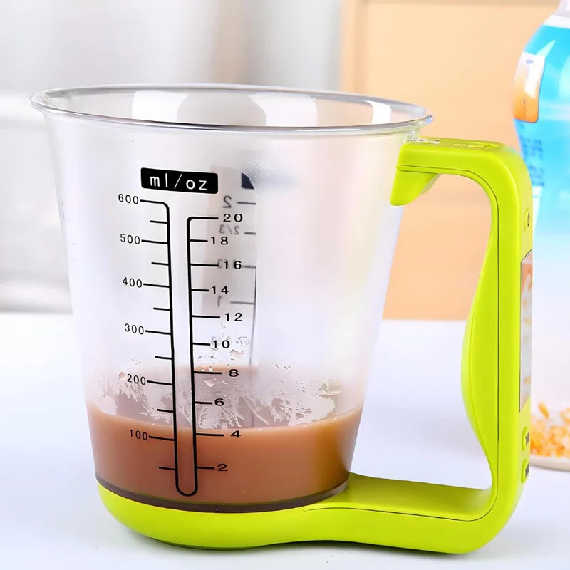 1pc Kitchen Scales with LCD Display 1000g/1g Measuring Cup Kitchen Mixing Bowl Temperature Measurement Cups Kitchen Baking Tools