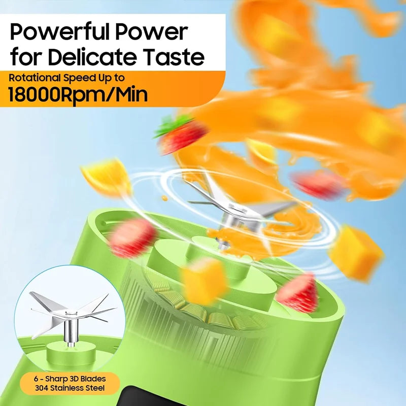 380ml Portable Juicer Fruit Smoothie Electric Blender Mini Juice Cup Usb Charging Blender Suitable for Travel And Fitness Use
