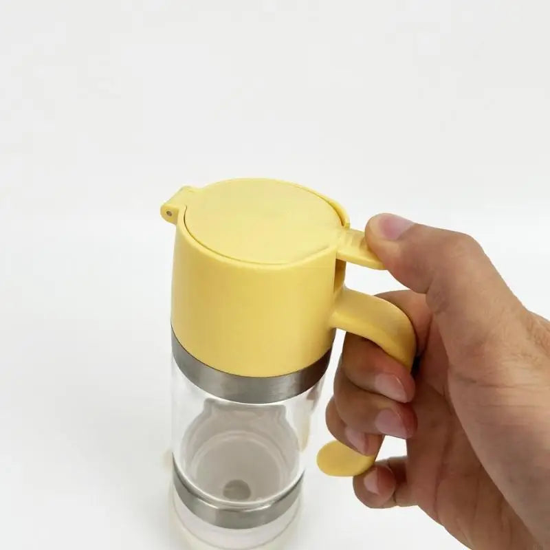 G2AB Push-Type Honeys Dispenser Large Capacity Glass Syrup Storage Jar with Handle Honeys Bottle for Kitchen and Dining Use