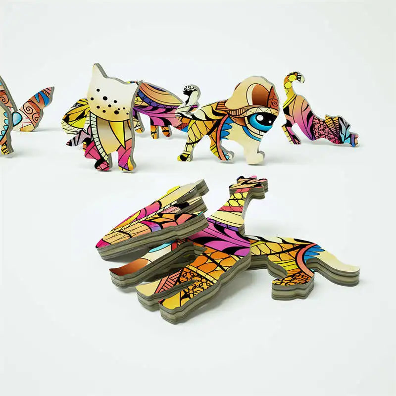Cool Owl Wood Jigsaw Puzzle Animal Funny Wooden Puzzles Adults High End Montessori Educational Toys Children Board Game Gift