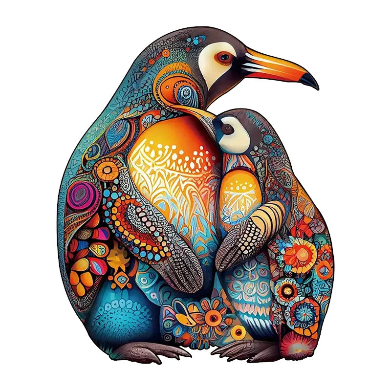 Owl Wooden Animal Puzzle DIY Crafts Brain Trainer Puzzles Game for Kids Adult Educational Wood Toy Gift Medium Difficulty Jigsaw