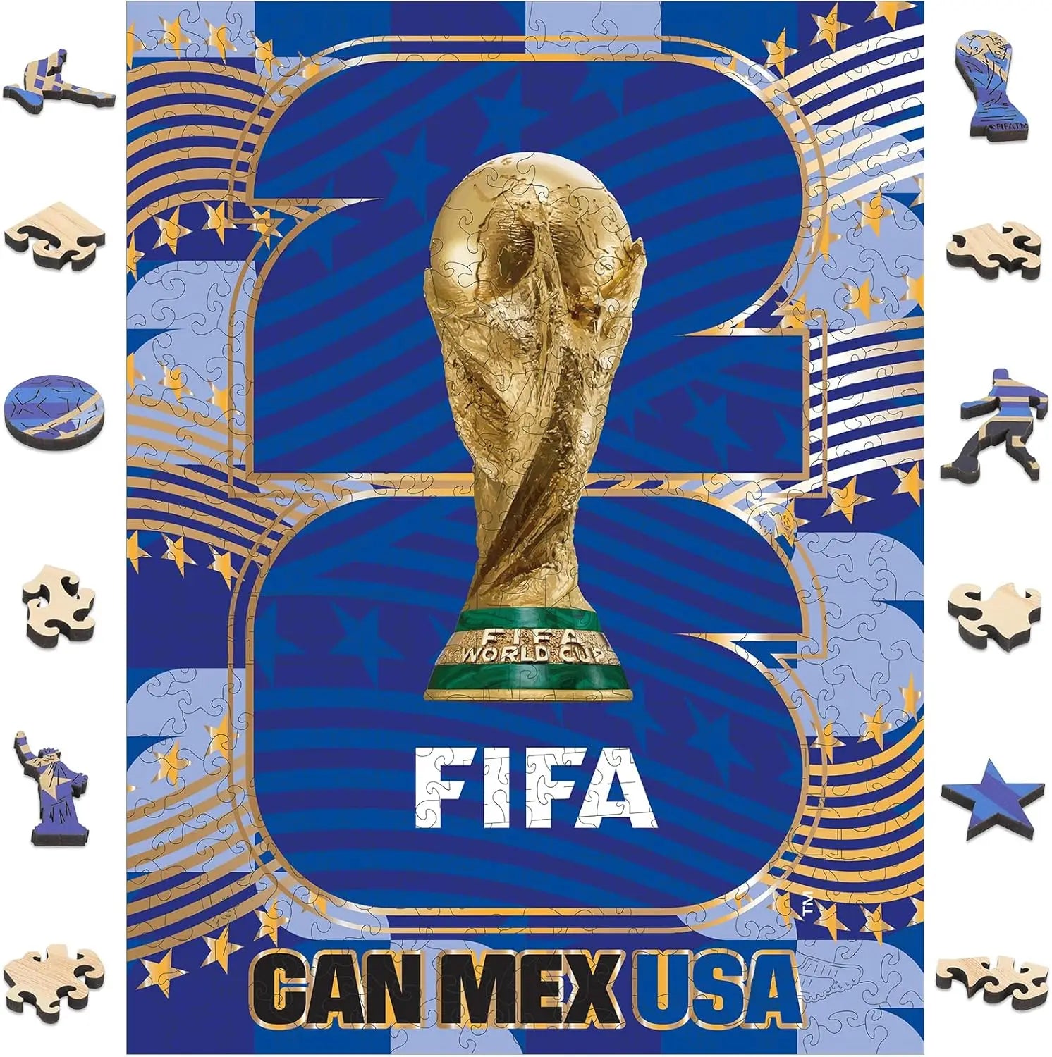 FIFA World Cup 2026 Limited Edition Collector's Wooden Puzzle 300PC Adult Puzzles with Gift Box for True Fans Official Licensed