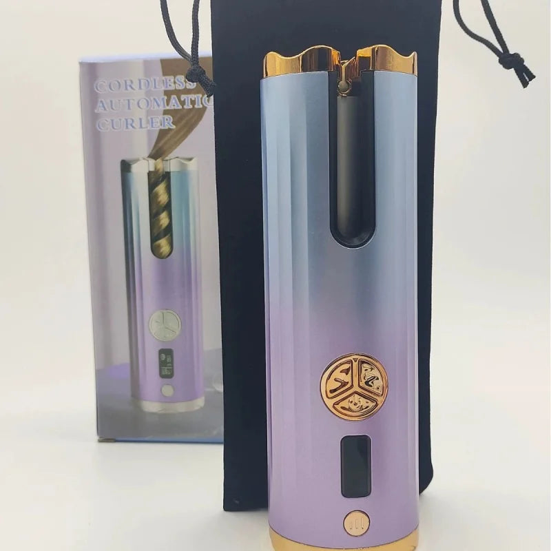 Automatic Hair Curler Wireless With Heat Timer Modes Rechargeable Portabl Fast Heating Styler For Perfect Curls Every Time