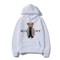 Men Women Unisex Autumn Winter Luxury Bear Print Hoodies Long Sleeve Fleece Pullover High Quality Free Shipping