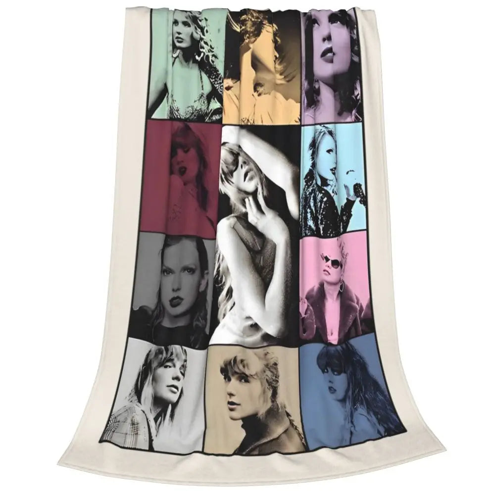 The Eras Tour Blanket Flannel Print Tayloring Portable Lightweight Thin Throw Blankets for Bedding Outdoor Quilt