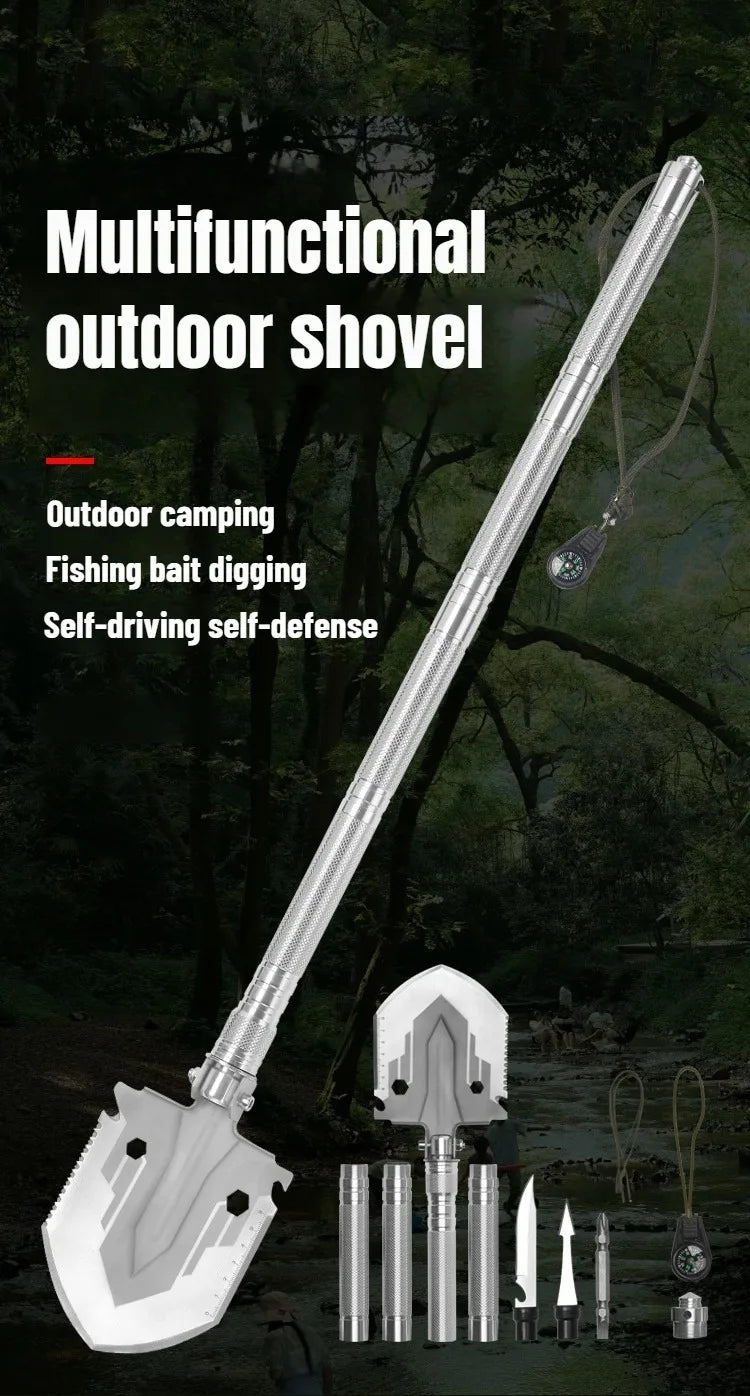 Multifunctional Shovel Folding Military Shovel Self-defense Outdoor Survival Supplies Set Garden Tools Camping Accessories