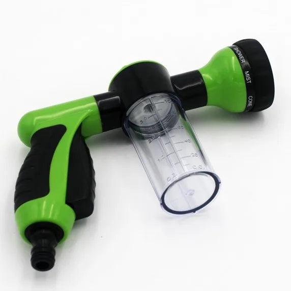 Multifunctional  Adjustable Mode Water Guns Nozzle Hose Washer Garten Watering Jet Sprayer with Foam Container Fertilizer Tools