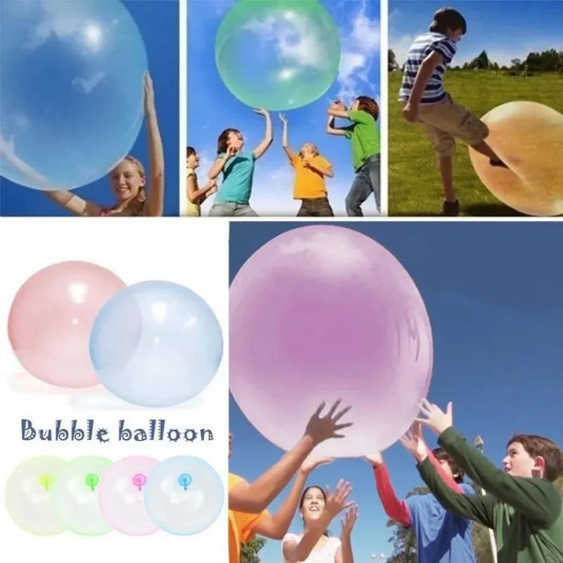 Bubble Ball Reusable Children Outdoor Soft Inflatable Giant Elastic Water-filled Ball Balloon Toy for Beach Fun Party Game Gifts