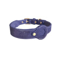 Leather AirTag dog Collar Genuine and Heavy Duty handmade pet collar with Air Tag Holder Lightweight GPS Pet Collars