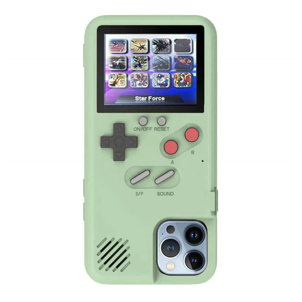 For iPhone 14 16 15 12 13 Pro Max X Xr Xs Max 7 8 Plus SE 2022 Playable Gameboy Case Retro 3D Video Game Cover Console