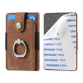 Phone Holder Wallet Case Card Slot Holder PU Leather Back Sticker Adhesives With Ring Stand For Mobile Phone iPhone Samsung