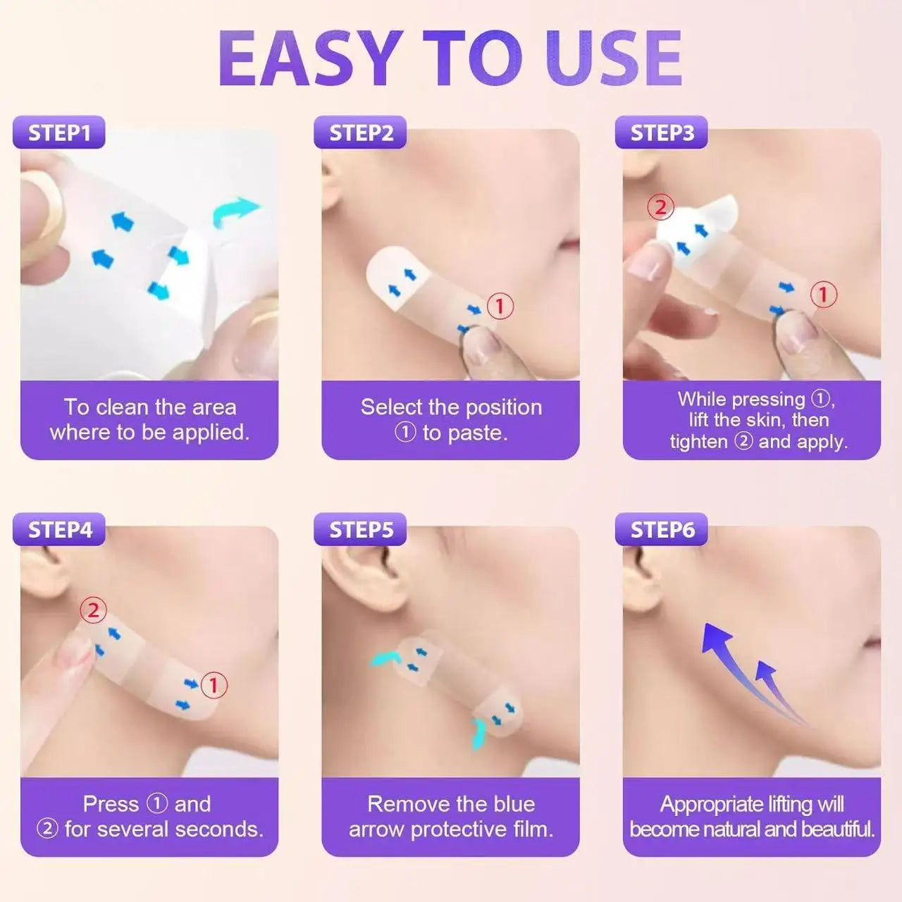 400pcs Lifting Up Face Stickers Invisible Transparent Thin Face Contours Patche Chin Lift Tools V-Shape Face Skin Adhesive Tape