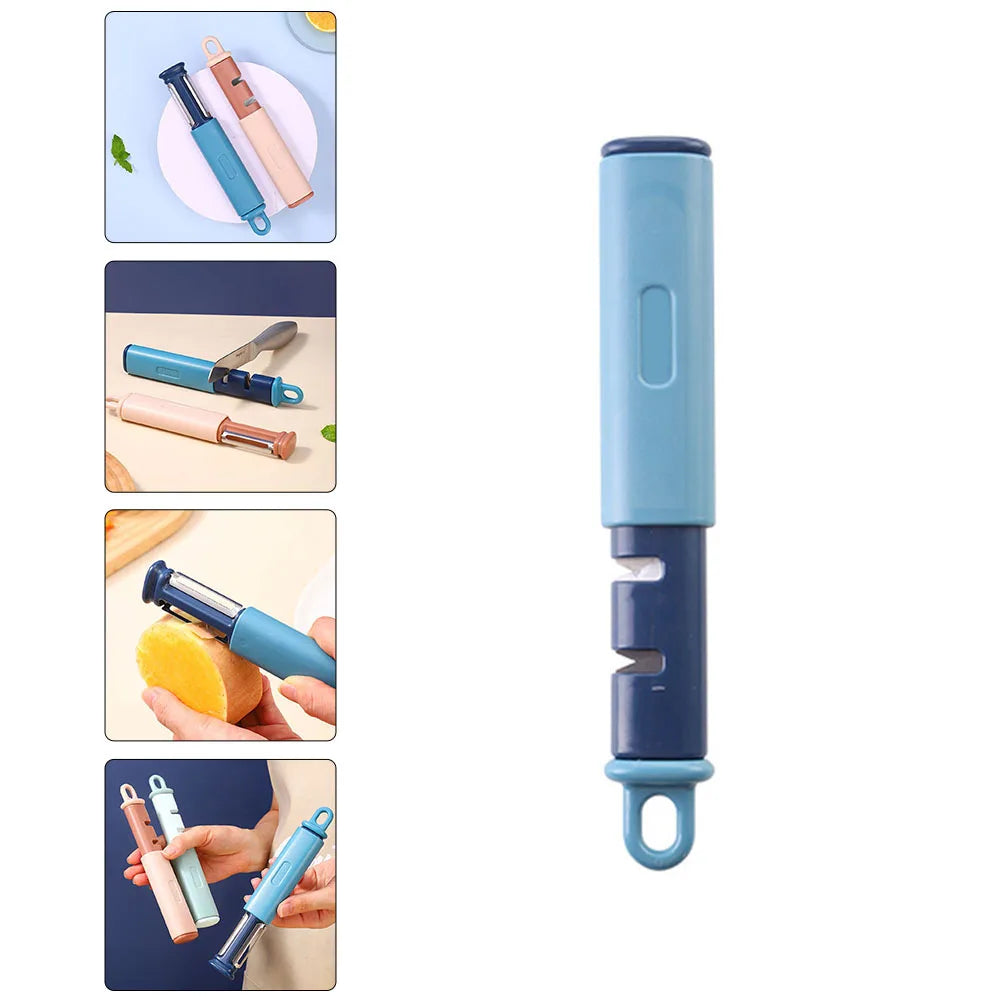 Plastic Stainless Steel Knife Sharpener Peeler Blue Handheld Kitchen Tool Adjustable Angle sharpener kitchen sharpening