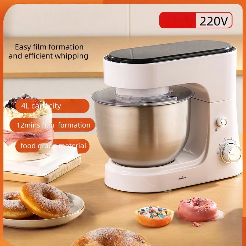 4L Chef machine household small dough kneader dough mixer electric cream whipping countertop egg beater