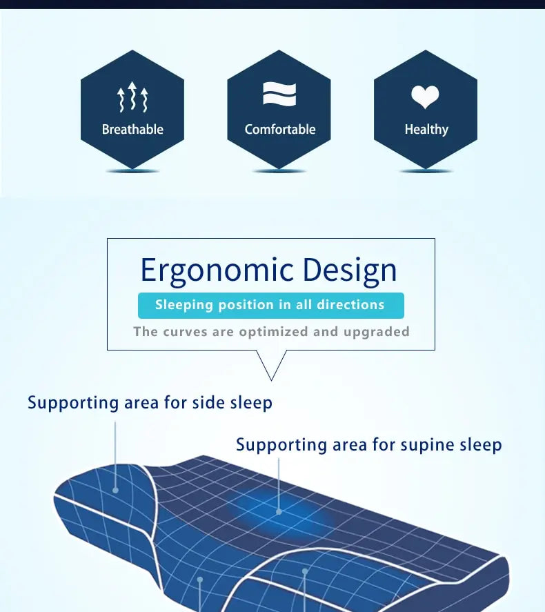 Memory Foam Bed Orthopedic Pillow Neck Protection Slow Rebound Memory Pillow Butterfly Shaped Health Cervical Neck