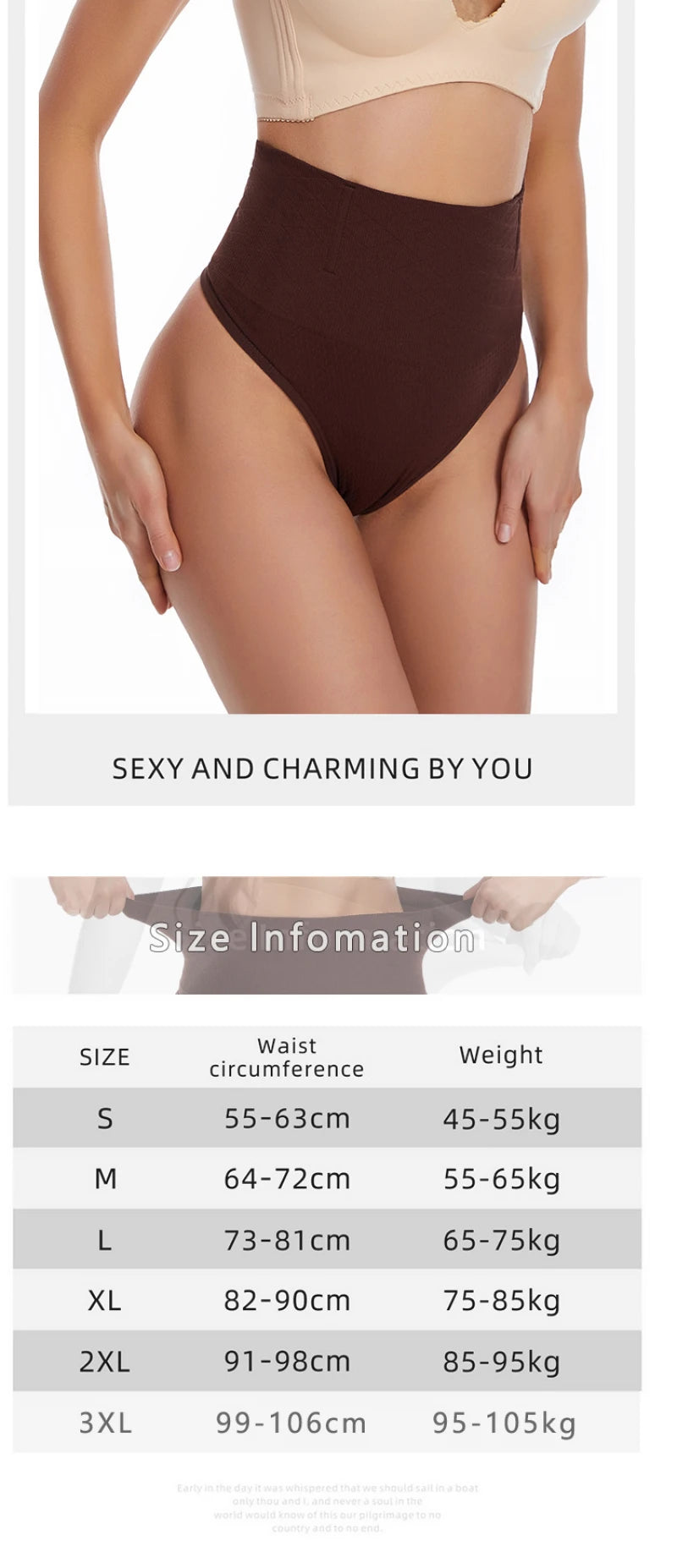 Thin Thong Women's Strong Hip Lift Tummy Control Panties with Fishbone Steel Boning Waist Cincher Mid-High Waist Shaper