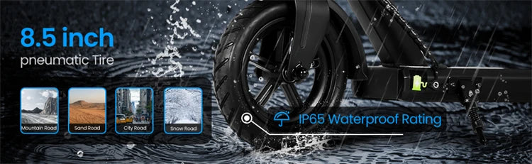 Electric Scooter 350W E Scooter Shock-absorbing ‎8.5 Inches Folding waterproof Commuting Electric Scooters