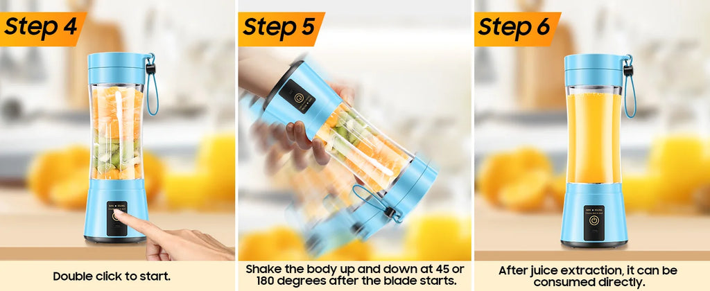 380ml Portable Juicer Fruit Smoothie Electric Blender Mini Juice Cup Usb Charging Blender Suitable for Travel And Fitness Use