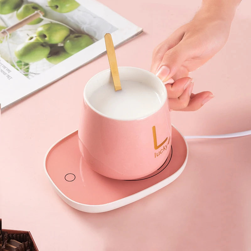220V Electric Heating Coaster Heater Mug Warmer 55°C For Coffee Milk Tea Heating Pad Thermostatic Mat Kitchen Supplies