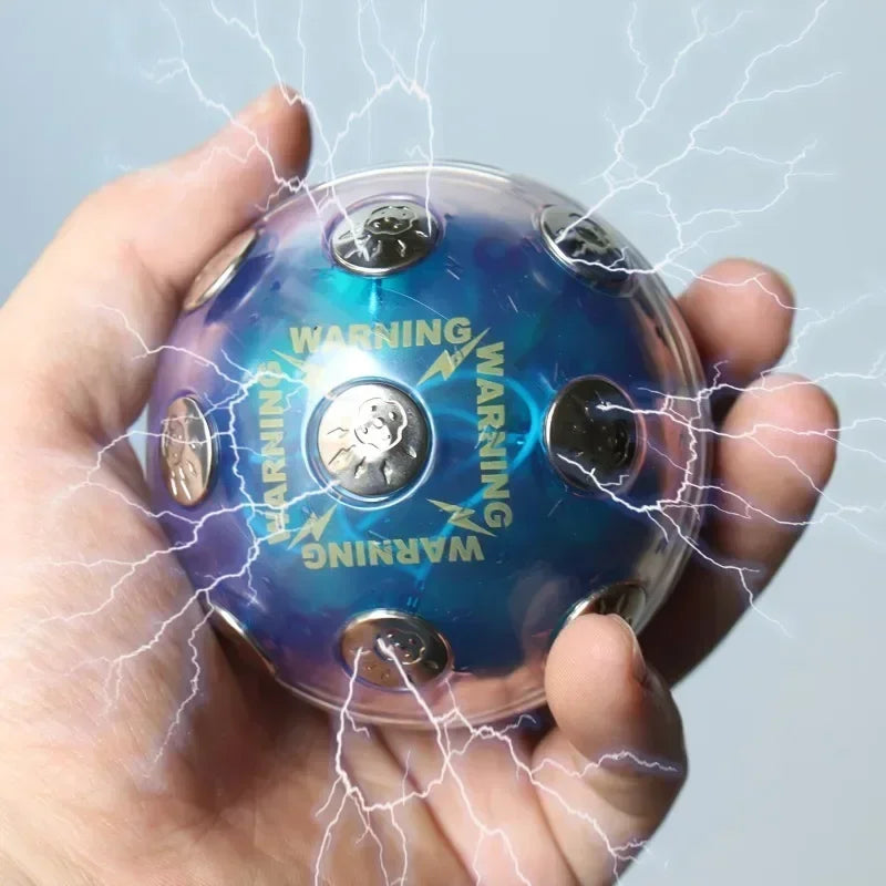 Novelty Toy Safe Electric Shocking Ball Shock Glowing Ball Stress Relief Auto Off Prank Trick Magnetic Ball Holiday Party Game