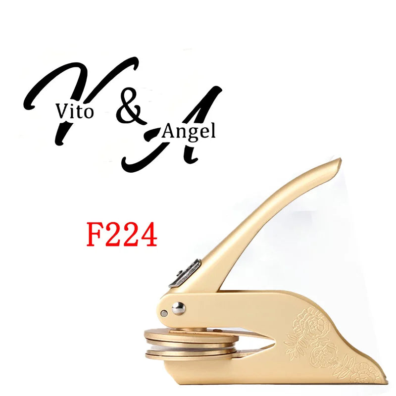 Custom Initials Embosser Stamp,Book Embosser Personalized LOGO Wedding Embossing Stamp, Address Stamp, Form the Library Embosser