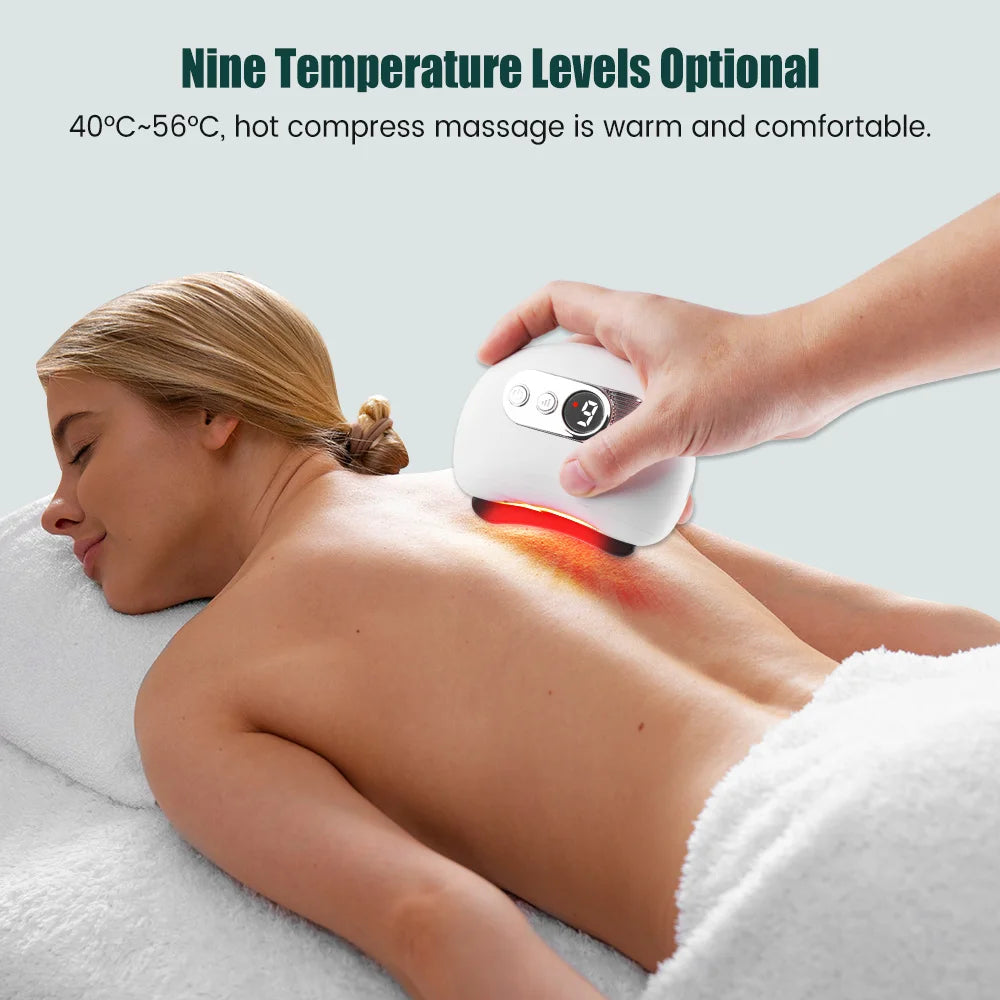 Electric Guasha Massager Body Scraping Heating Vibration Muscle Guasha Face Neck Eye Massage Knife Stone Gua Sha Gouache Scraper