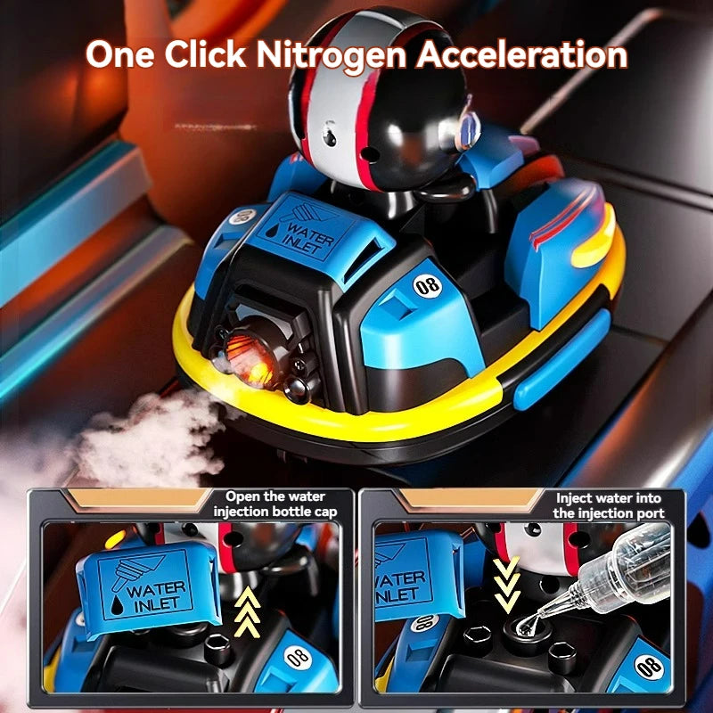 RC Bumper Car Football Battle Sports Game Toy 2.4G Remote Control Catapult Drift Doll Karting Toy with Music Light Toy Boy Gifts