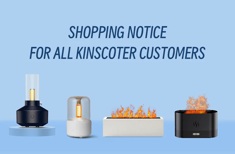 KINSCOTER Realistic Colorful Flame Aromatherapy Diffuser Aroma Essential Oil 150ml USB Air Humidifie Purifier Air Freshener