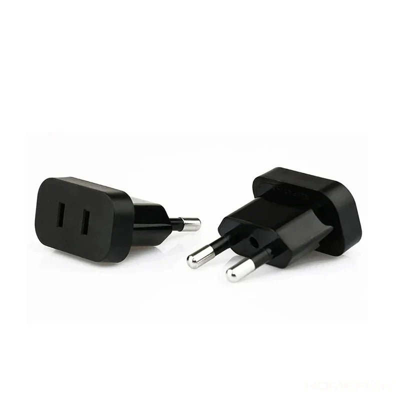 1 Pcs 4.8mm Power Plug Adapter US To EU Euro Europe Plug Power Plug Converter Travel Adapter Power Converter Outlet