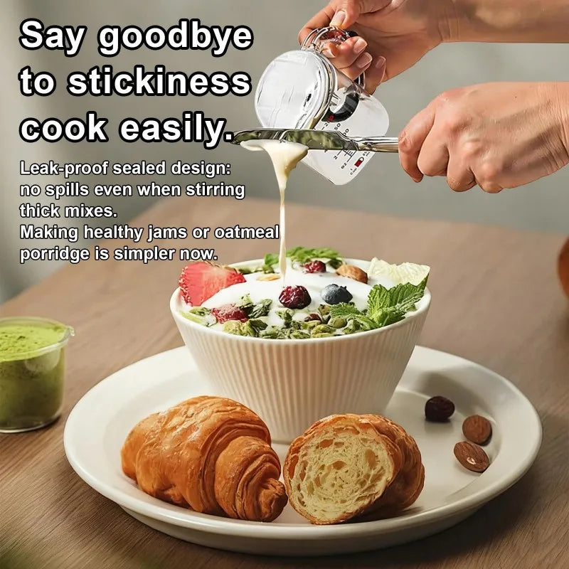 Adjustable Measuring Cup Multi-Functional Measuring Cup with Scraper-Style Seal Base Measurings Cube Cups for Cooking Kitchen