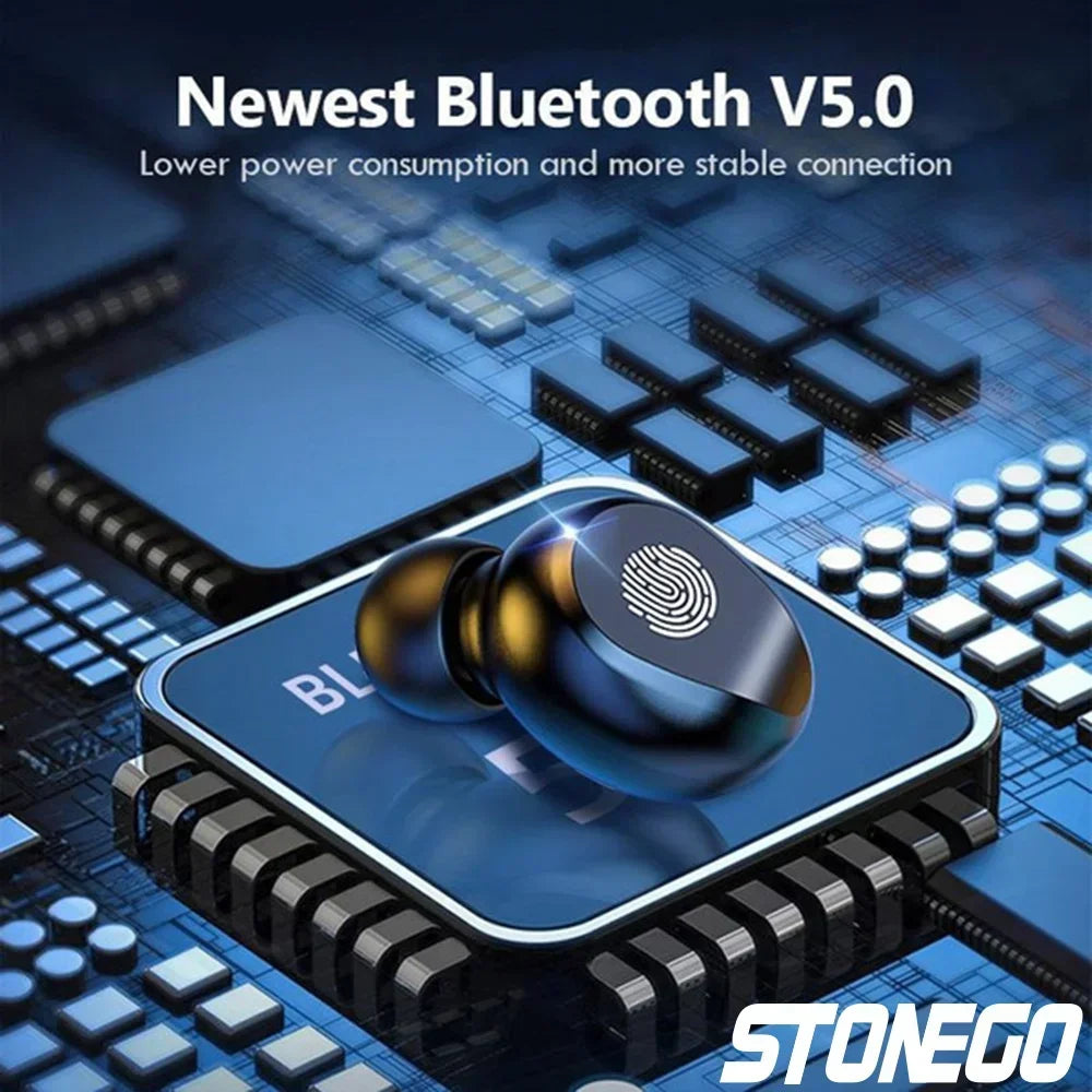 Wireless Bluetooth TWS Earphones Sport Waterproof HiFi Noise Cancelling Deep Bass Sound Dual Charging Box