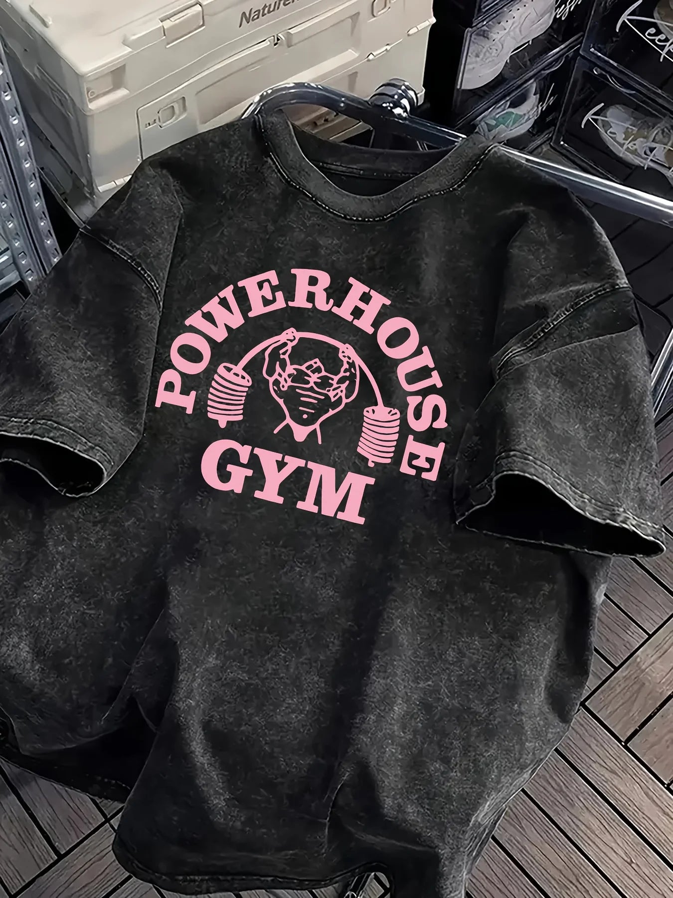 Retro Washed Gorilla World Gym Print 100% Cotton Men Women T-shirt Summer Autumn Daily Outdoor Sports Casual Street Short-sleeve