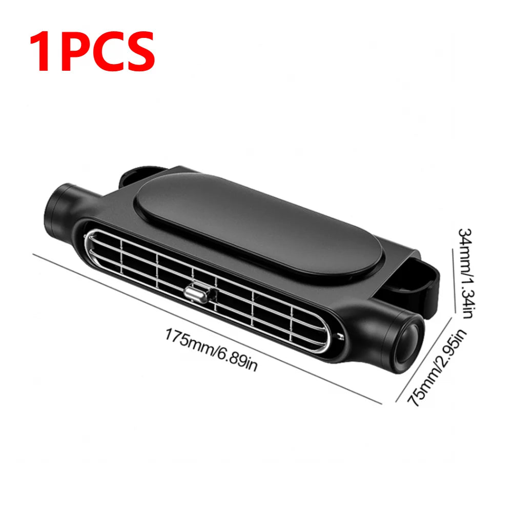 2-1pc Portable Car Seat Fan 3 Speeds Adjustable Car Seat Headrest Fan USB Powered Car Neck Cooler for Front Rear Seat Passenger