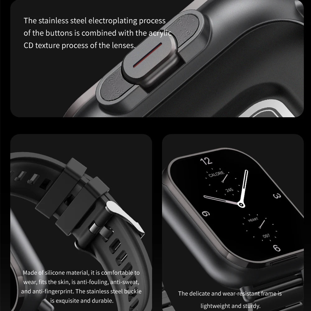 2026 New Smartwatch TWS Earphone 2.01' Bluetooth Call Heart Rate Monitor Sport Fitness Tracker 2 in 1 Smart Watch Headset