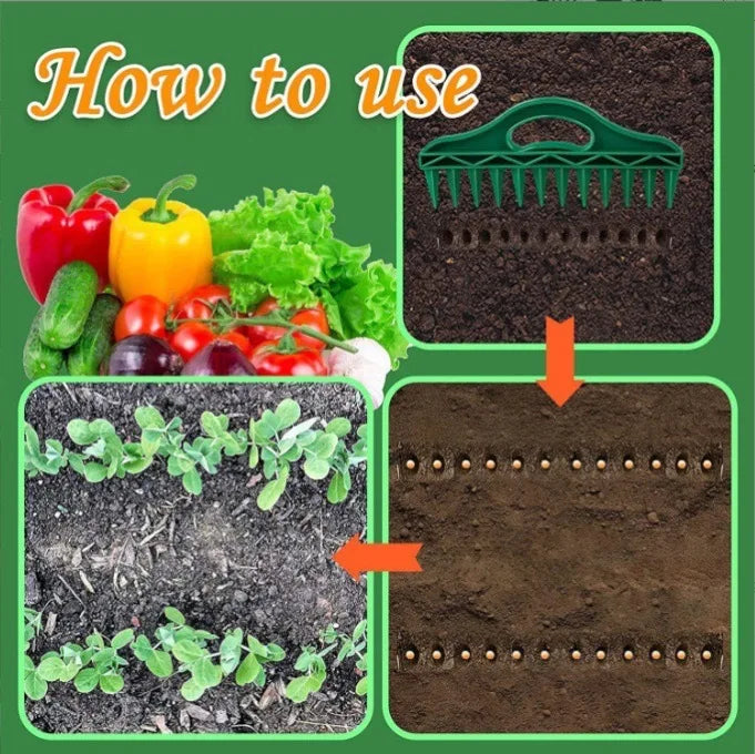 Seeding Hole Puncher Soil Quick Hole Punching Gardening Seed Spacing Tool Vegetable Plant Sowing And Cutting