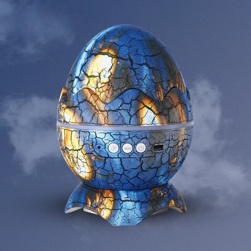 Dinosaur Egg Galaxy Projector with Remote Control Bluetooth Speaker LED Night Light Starry Sky Projection Light Children's Gift