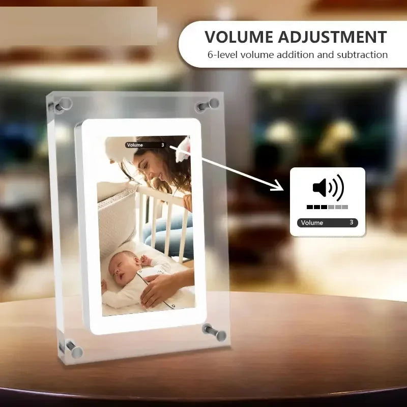 Acrylic Digital Photo Frame 5/7 Inchs 1000mAh Automatically rotate Display IPS Screen 4G Memory Battery Gravity Induction